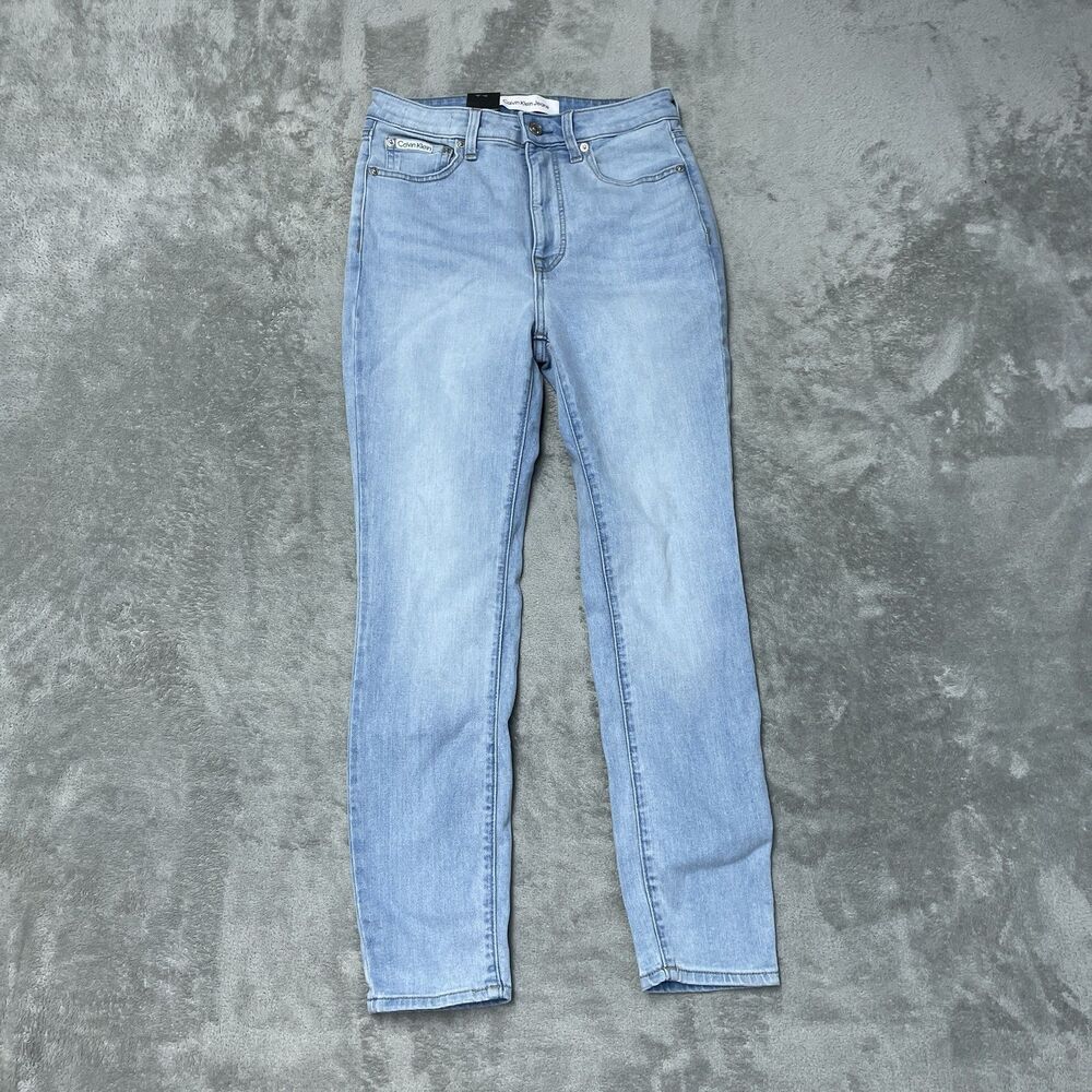 Calvin Klein Women's 6/28 High Rise Skinny Ankle Robins Egg H1080 - Picture 1 of 10
